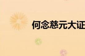 何念慈元大证券副董事长简介