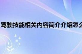 驾驶技能相关内容简介介绍怎么写（驾驶技能相关内容简介介绍）