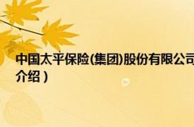 中国太平保险(集团)股份有限公司（中国太平保险 集团公司相关内容简介介绍）