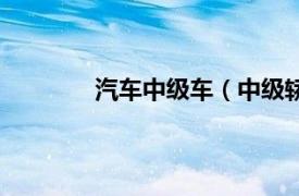 汽车中级车（中级轿车相关内容简介介绍）