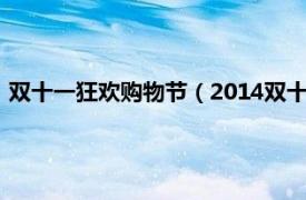 双十一狂欢购物节（2014双十一购物狂欢节相关内容简介介绍）