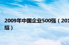 2009年中国企业500强（2011年中国企业500强相关内容简介介绍）