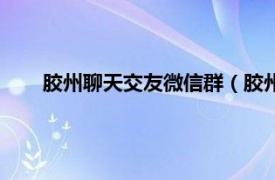 胶州聊天交友微信群（胶州网聊天室相关内容简介介绍）