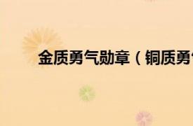 金质勇气勋章（铜质勇气勋章相关内容简介介绍）