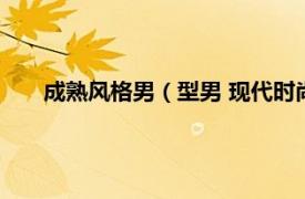 成熟风格男（型男 现代时尚男士类型相关内容简介介绍）