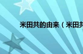 米田共的由来（米田共和国相关内容简介介绍）