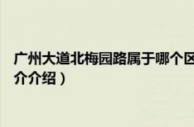 广州大道北梅园路属于哪个区（梅园路 广州市梅园路相关内容简介介绍）