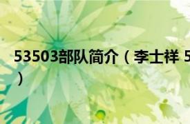 53503部队简介（李士祥 53740部队战士相关内容简介介绍）