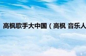 高枫歌手大中国（高枫 音乐人、中国男歌手相关内容简介介绍）