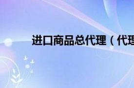 进口商品总代理（代理进口相关内容简介介绍）