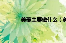 美菱主要做什么（美菱相关内容简介介绍）