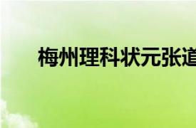 梅州理科状元张道琼2013年高考简介