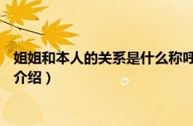 姐姐和本人的关系是什么称呼（姐姐 亲属关系称谓相关内容简介介绍）