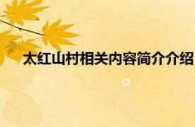 太红山村相关内容简介介绍（太红山村相关内容简介介绍）