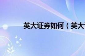 英大证券如何（英大证券相关内容简介介绍）