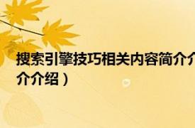 搜索引擎技巧相关内容简介介绍英文（搜索引擎技巧相关内容简介介绍）