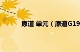 原道 单元（原道G194GB相关内容简介介绍）