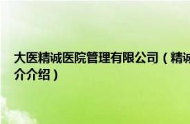 大医精诚医院管理有限公司（精诚大医 河北健康管理有限公司相关内容简介介绍）