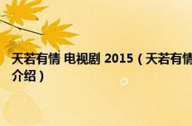 天若有情 电视剧 2015（天若有情 2015年游坚煜导演电视剧相关内容简介介绍）