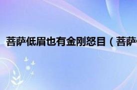 菩萨低眉也有金刚怒目（菩萨低眉金刚怒目相关内容简介介绍）