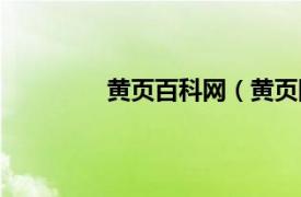 黄页百科网（黄页网相关内容简介介绍）