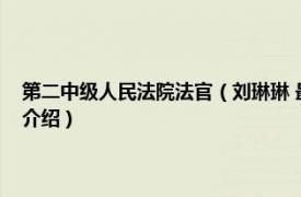 第二中级人民法院法官（刘琳琳 最高人民法院刑二庭审判员相关内容简介介绍）