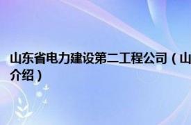 山东省电力建设第二工程公司（山东电力建设第二工程公司志相关内容简介介绍）