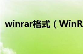 winrar格式（WinRAR相关内容简介介绍）