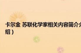 卡尔金 苏联化学家相关内容简介介绍（卡尔金 苏联化学家相关内容简介介绍）