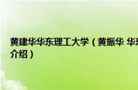 黄建华华东理工大学（黄振华 华东理工大学化工学院副教授相关内容简介介绍）