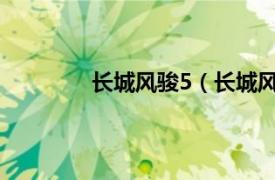 长城风骏5（长城风骏相关内容简介介绍）