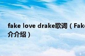 fake love drake歌词（Fake Love Drake演唱歌曲相关内容简介介绍）