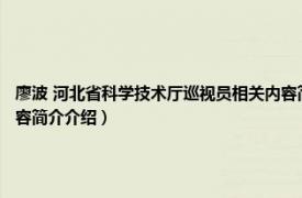 廖波 河北省科学技术厅巡视员相关内容简介介绍（廖波 河北省科学技术厅巡视员相关内容简介介绍）