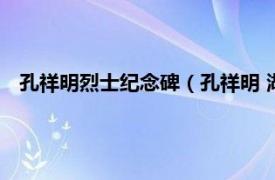 孔祥明烈士纪念碑（孔祥明 湖北省藉烈士相关内容简介介绍）