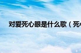 对爱死心眼是什么歌（死心眼 歌曲相关内容简介介绍）