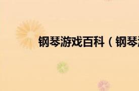 钢琴游戏百科（钢琴游戏相关内容简介介绍）