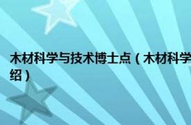 木材科学与技术博士点（木材科学与工程北京市重点实验室相关内容简介介绍）