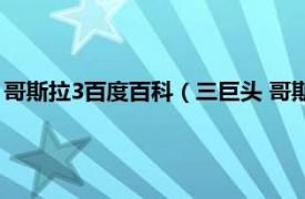 哥斯拉3百度百科（三巨头 哥斯拉系列三巨头相关内容简介介绍）