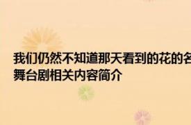 我们仍然不知道那天看到的花的名字2022年市川美织和鸟由纪主演的日本舞台剧相关内容简介