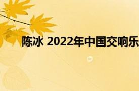 陈冰 2022年中国交响乐团指挥家相关内容简介介绍