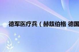 德军医疗兵（赫兹伯格 德国国防军军医相关内容简介介绍）