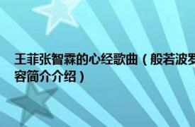 王菲张智霖的心经歌曲（般若波罗蜜多心经 王菲、张智霖演唱歌曲相关内容简介介绍）