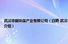 武汉华丽环保产业有限公司（白娟 武汉华丽环保科技有限公司科研所所长相关内容简介介绍）