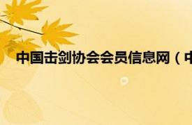 中国击剑协会会员信息网（中国击剑协会相关内容简介介绍）