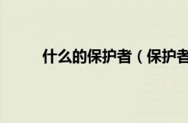 什么的保护者（保护者 游戏相关内容简介介绍）