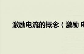 激励电流的概念（激励 电学术语相关内容简介介绍）