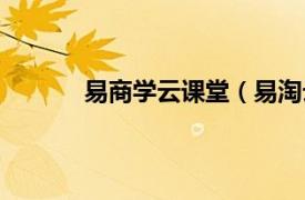 易商学云课堂（易淘云商相关内容简介介绍）