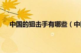 中国的狙击手有哪些（中国狙击手相关内容简介介绍）