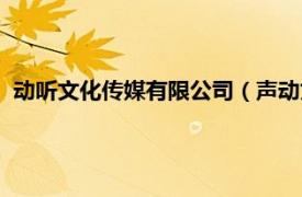 动听文化传媒有限公司（声动文化传媒公司相关内容简介介绍）