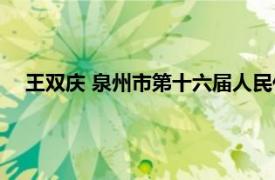 王双庆 泉州市第十六届人民代表大会代表相关内容简介介绍